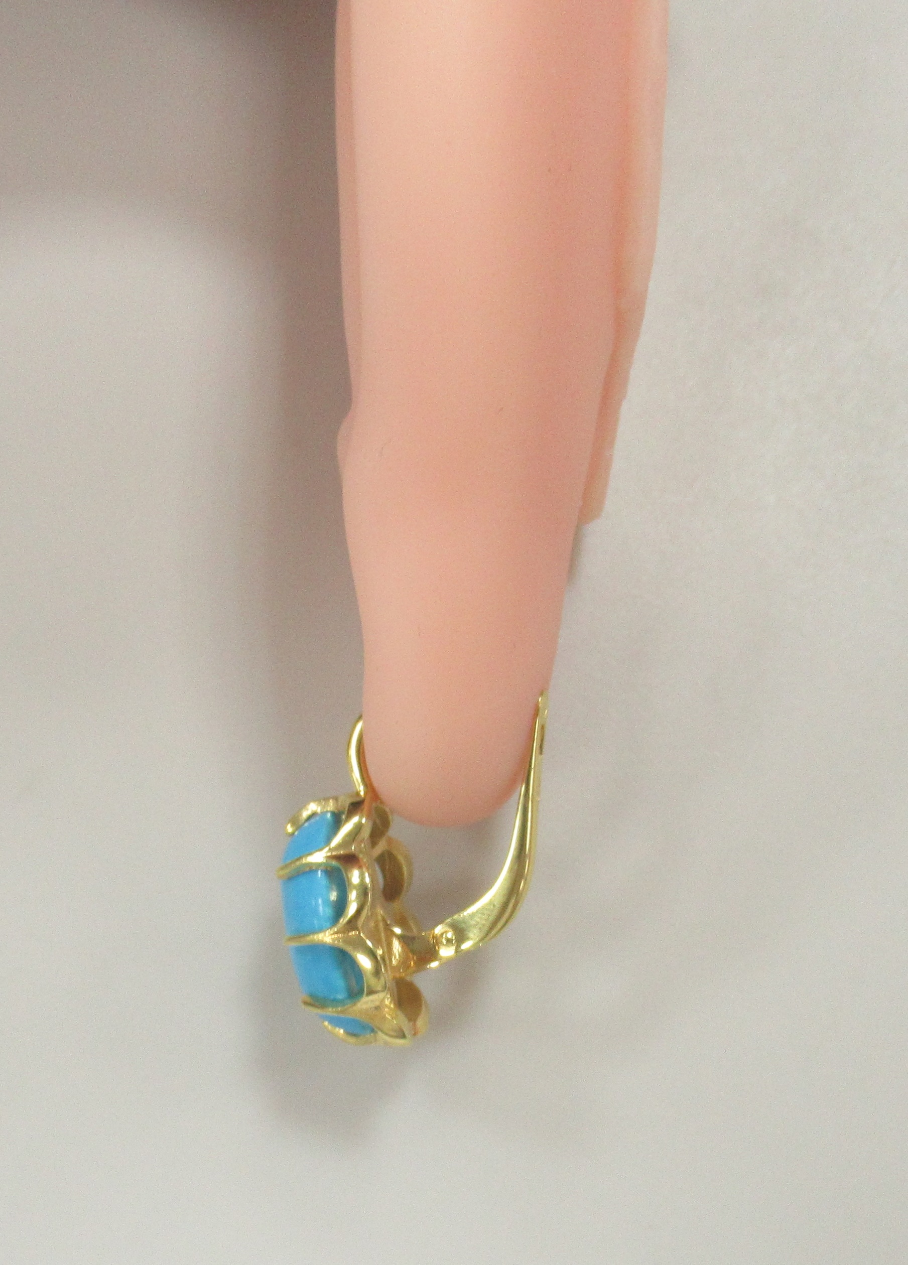 Серебряные серьги с бирюзой